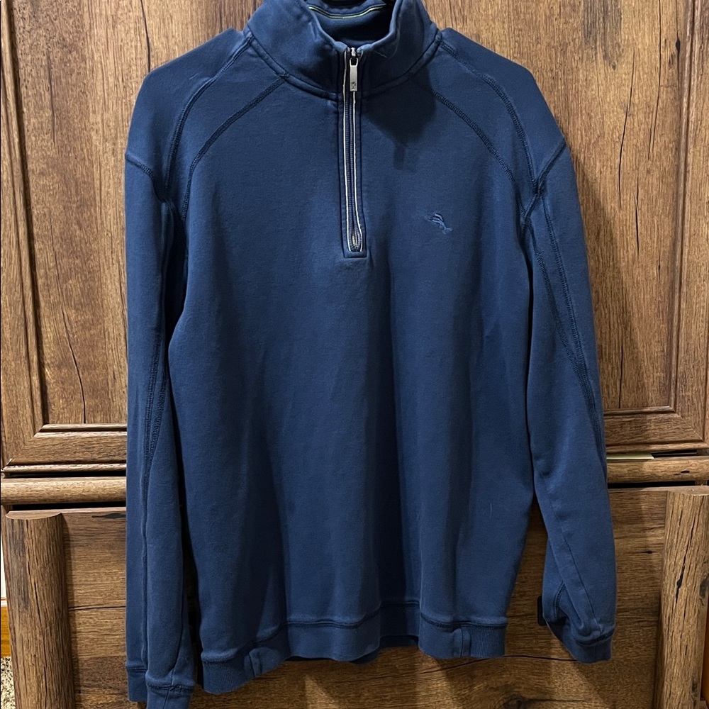 Tommy Bahama Men's Navy Quarter-Zip Sweater